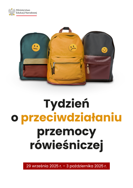 Plakat tydzien o przeciwdzialaniu przemocy rowiesniczej